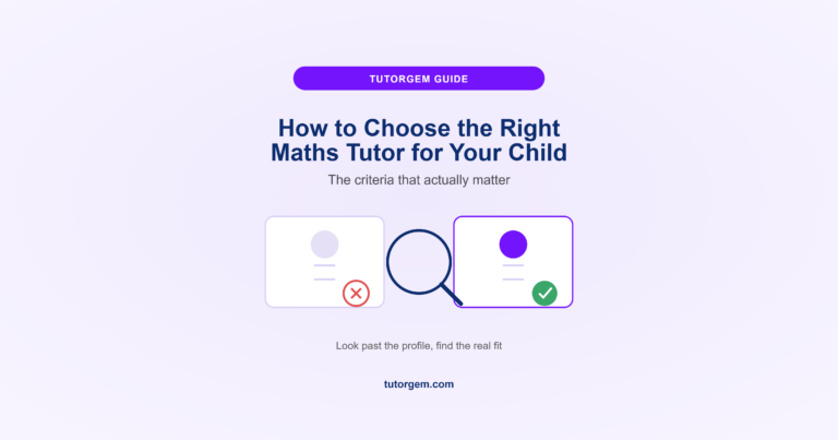 How to choose the right maths tutor, magnifying glass comparing a wrong fit profile and a right fit profile