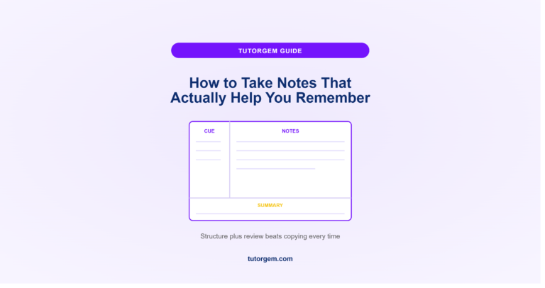 How to Take Notes That Actually Help You Remember