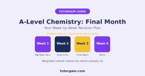 A Level Chemistry last month
