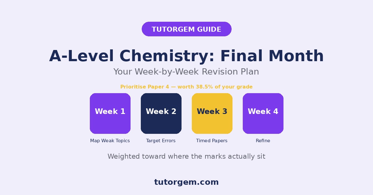 A Level Chemistry last month