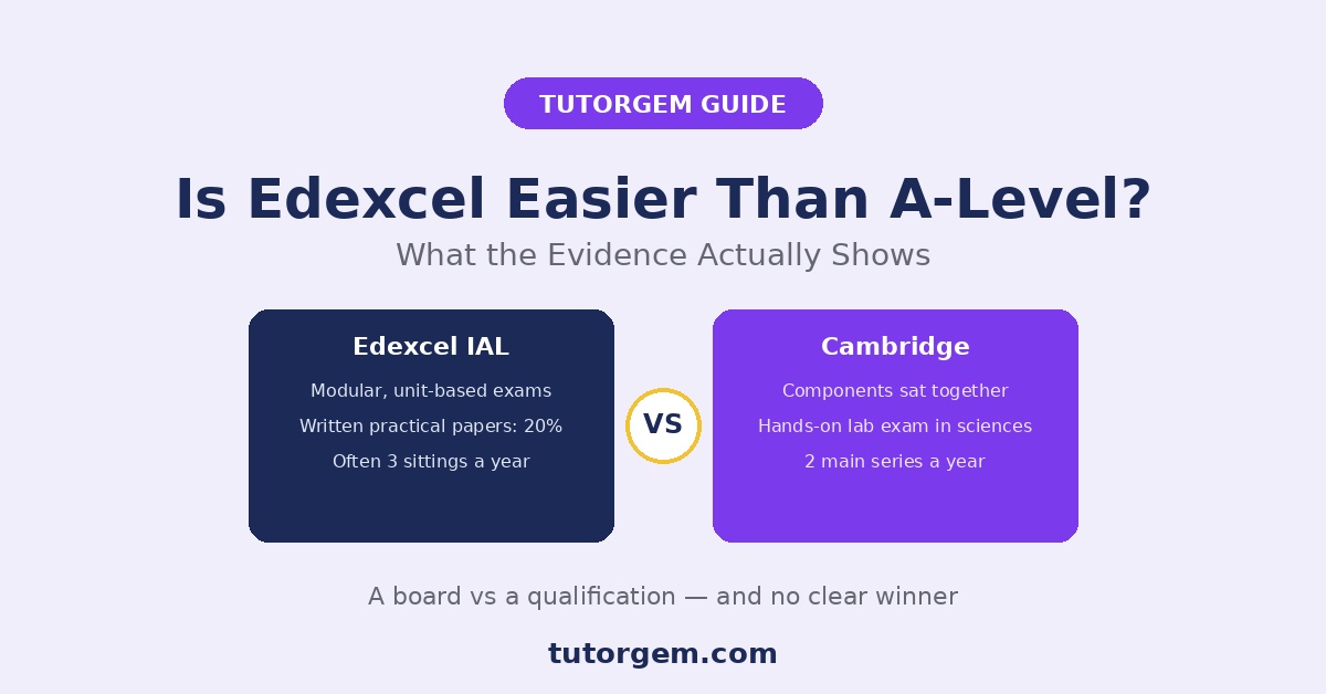 Edexcel easier than A Level